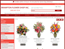 Tablet Screenshot of bramptonflowershop.com